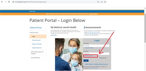 national jewish patient portal access